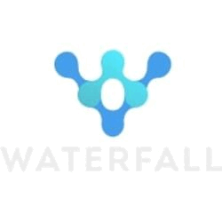 Waterfall WATER Logo