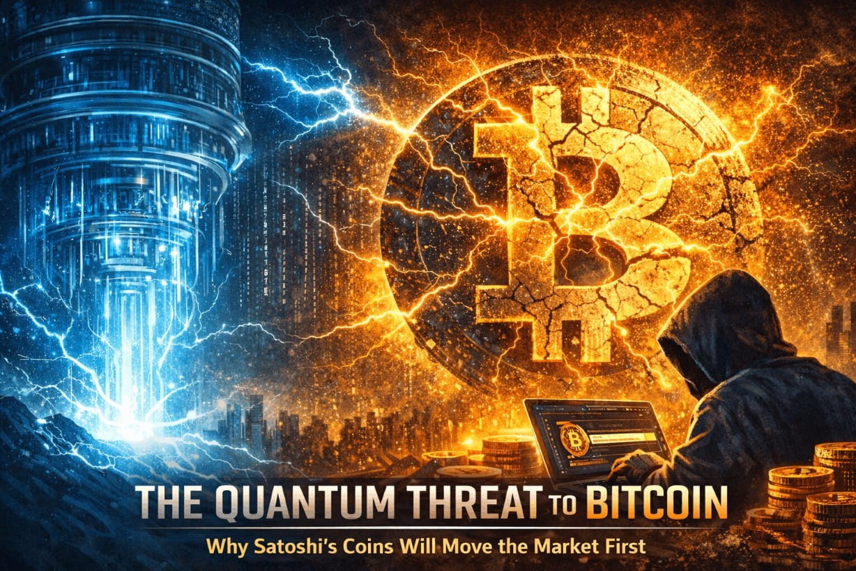 Article thumbnail: The Quantum Threat to Bitcoin: Why Satoshi's Coins Will Move the Market First