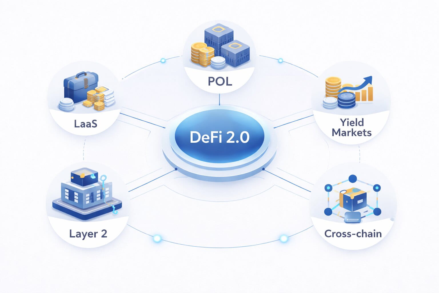 Five core pillars of DeFi 2.0: POL, LaaS, Layer 2, cross-chain, yield markets