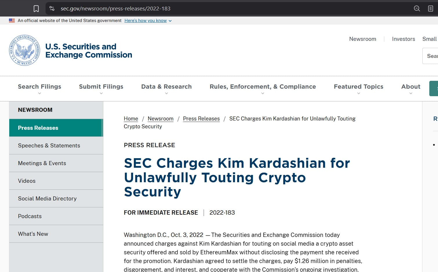 The SEC Kim Kardashian case 