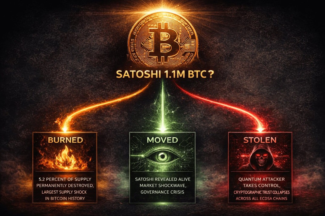 Satoshi Nakamoto 1.1 million Bitcoin caught between quantum computing threat and potential migration deadline